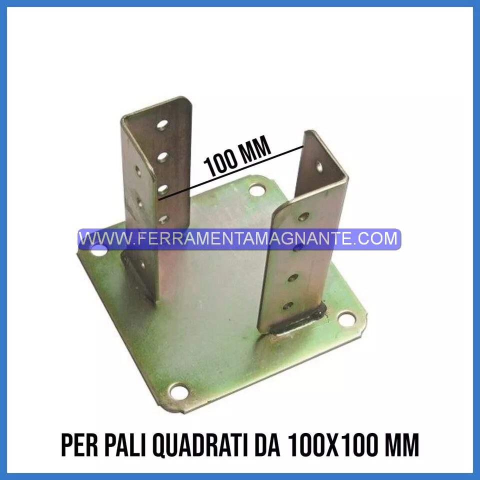 Supporto per palo legno mm100x100